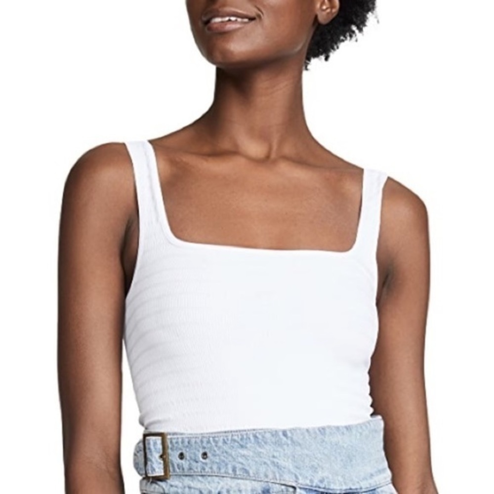 Free People Square One White Seamless Cami tank NWT | M/L